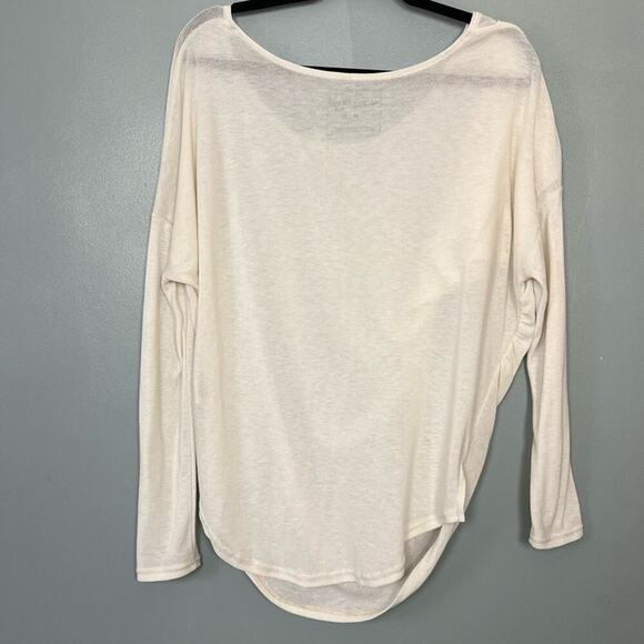 Free People We The Free Oversized Draped Sweater Lightweight Ivory Cream Size M - Picture 2 of 5